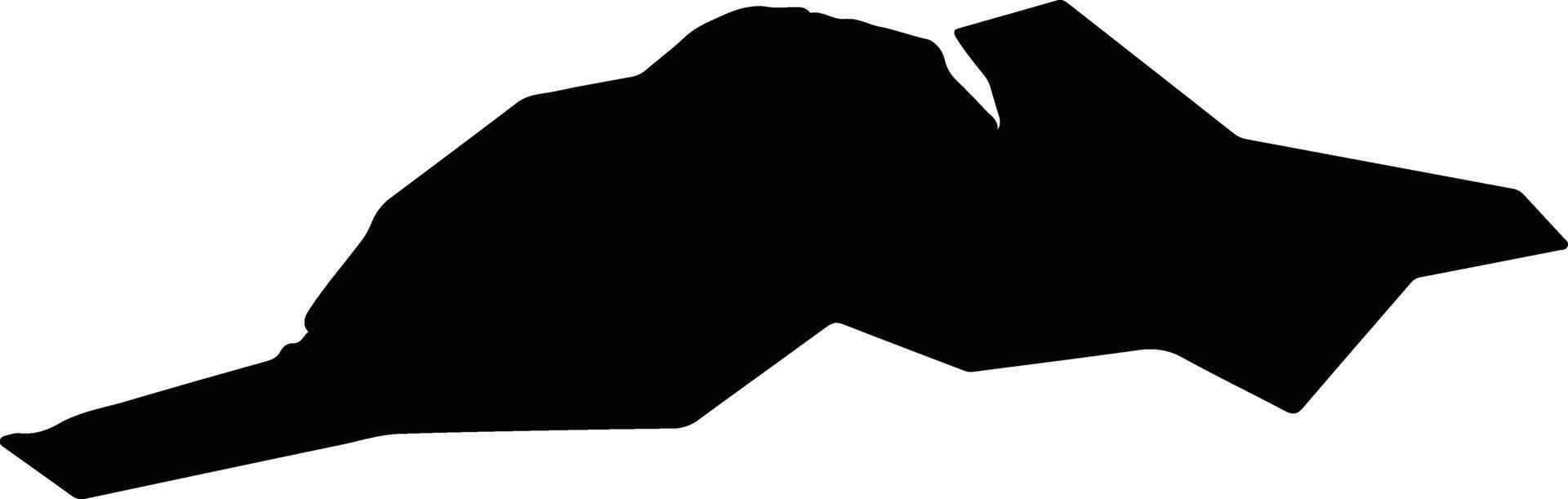 Uto Japan silhouette map vector