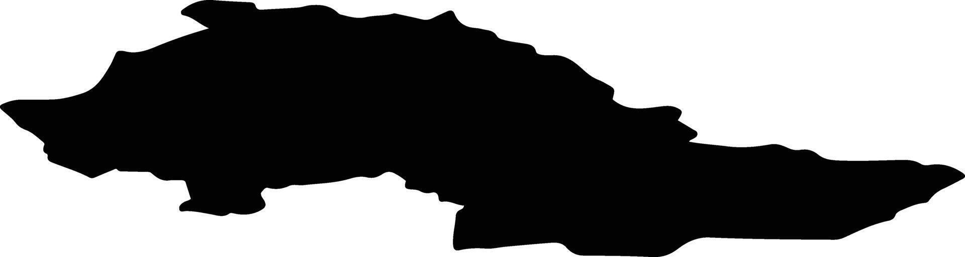 Uvatsky District Russia silhouette map vector