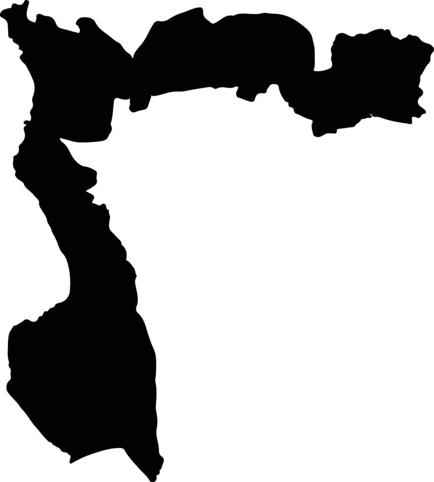 Uvinza Tanzania silhouette map vector
