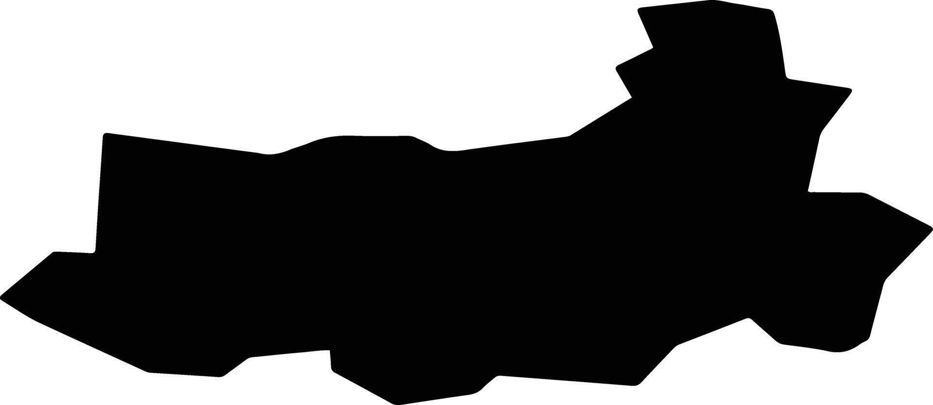 Uzda Belarus silhouette map vector