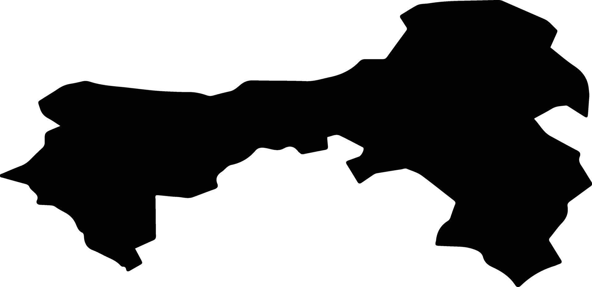 Uzice City Serbia silhouette map vector