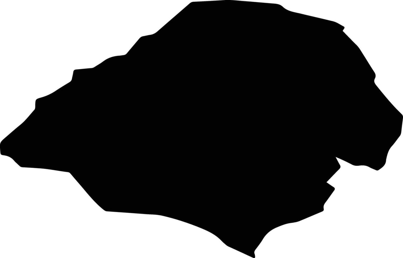 Uzundere Turkey silhouette map vector