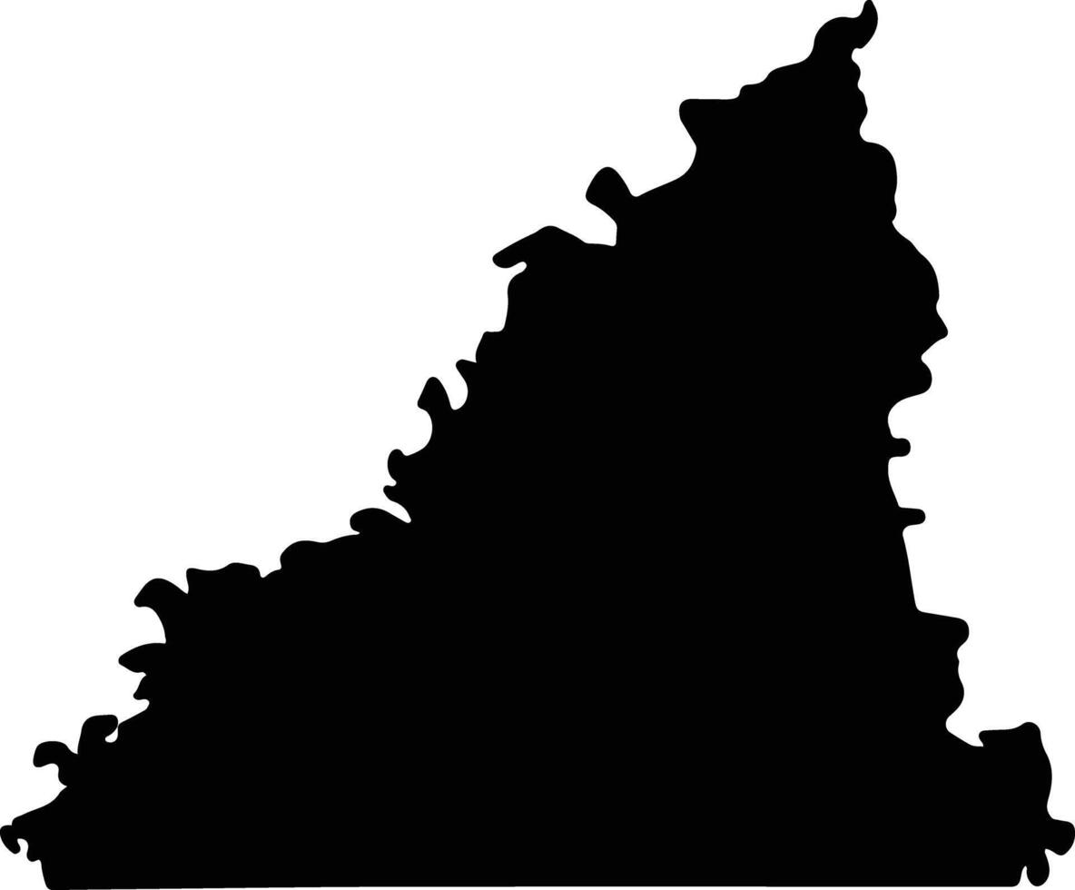 Vaca Diez Bolivia silhouette map vector