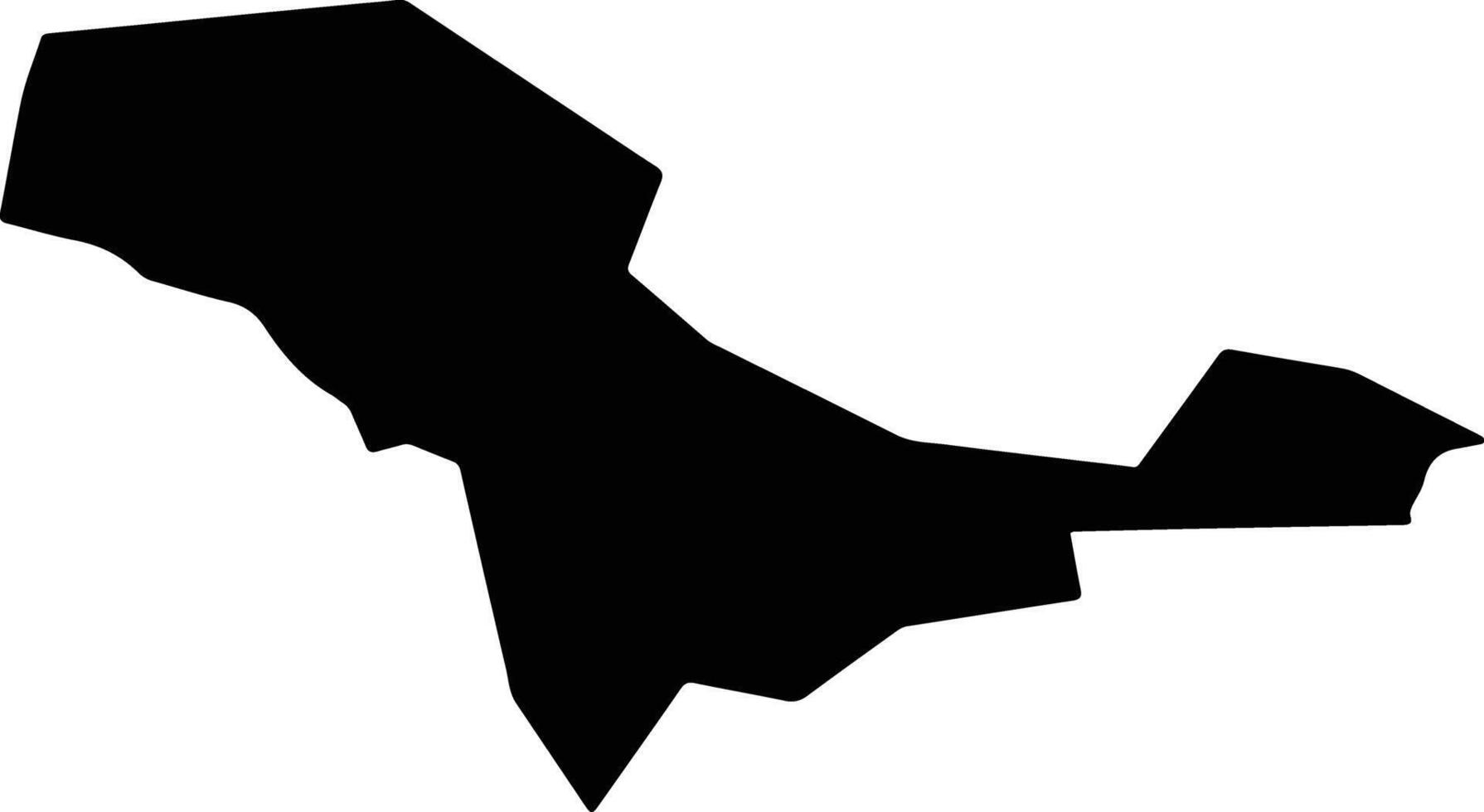 Valandovo North Macedonia silhouette map vector