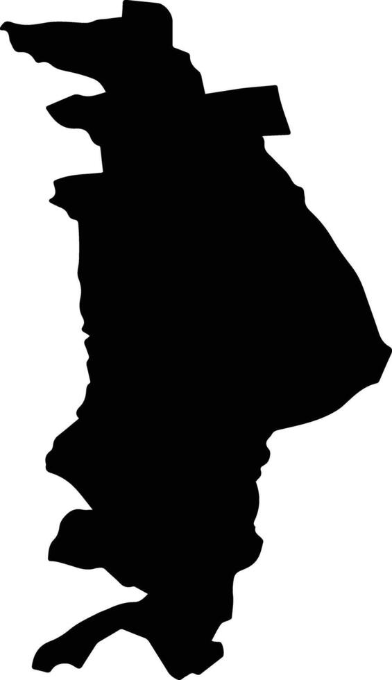 VALENI DAMBOVITA Romania silhouette map vector