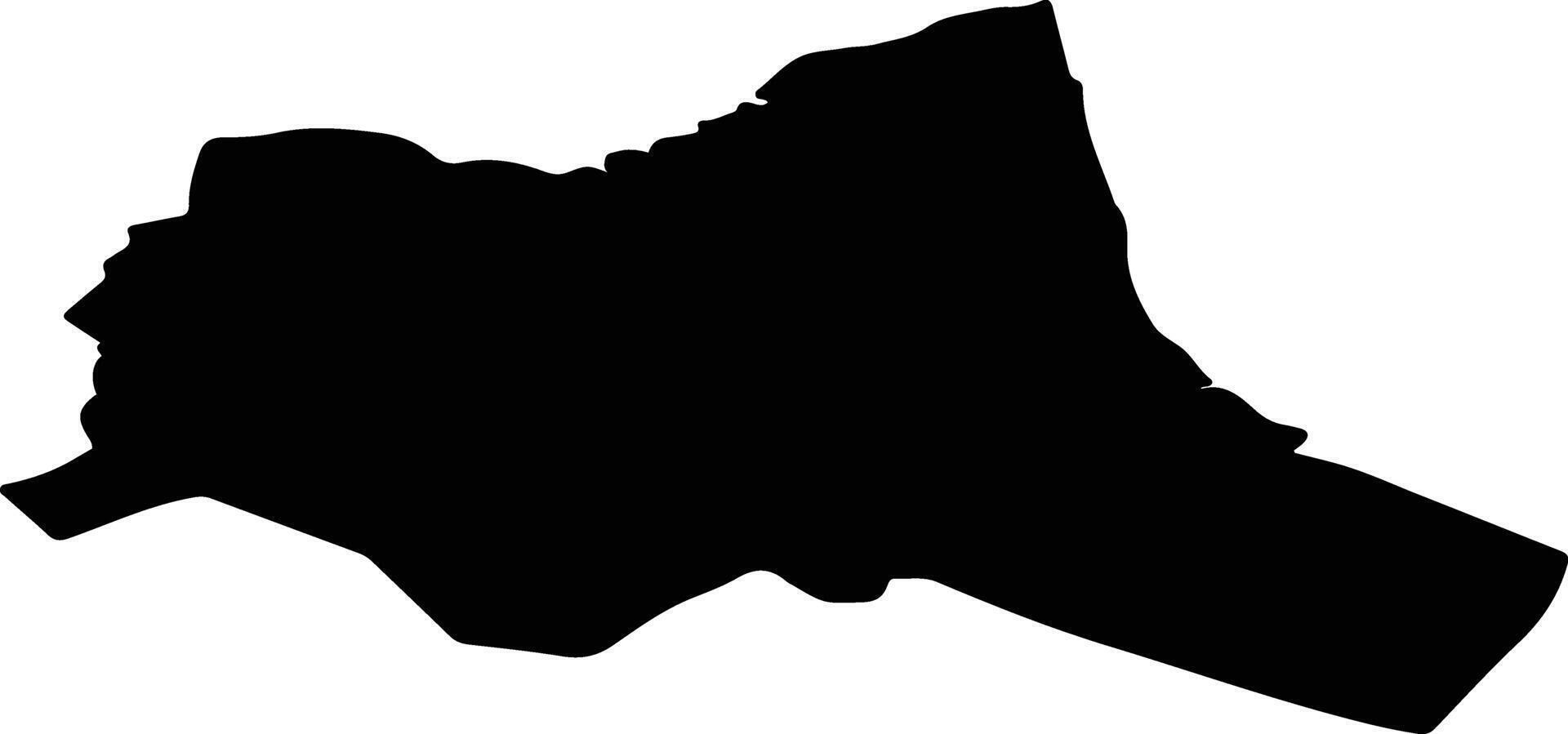 Valga linn Estonia silhouette map vector