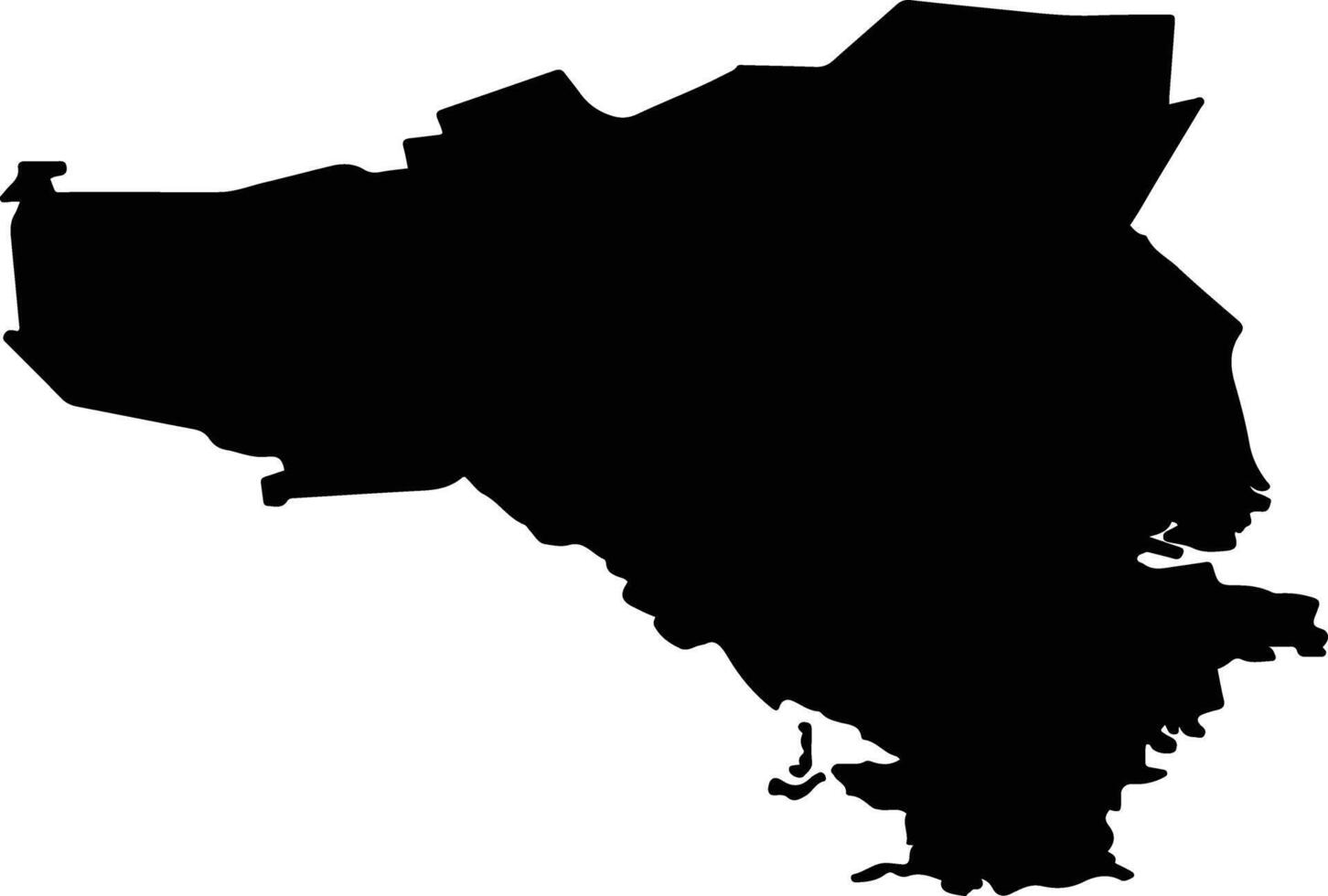 Valjala vald Estonia silhouette map vector