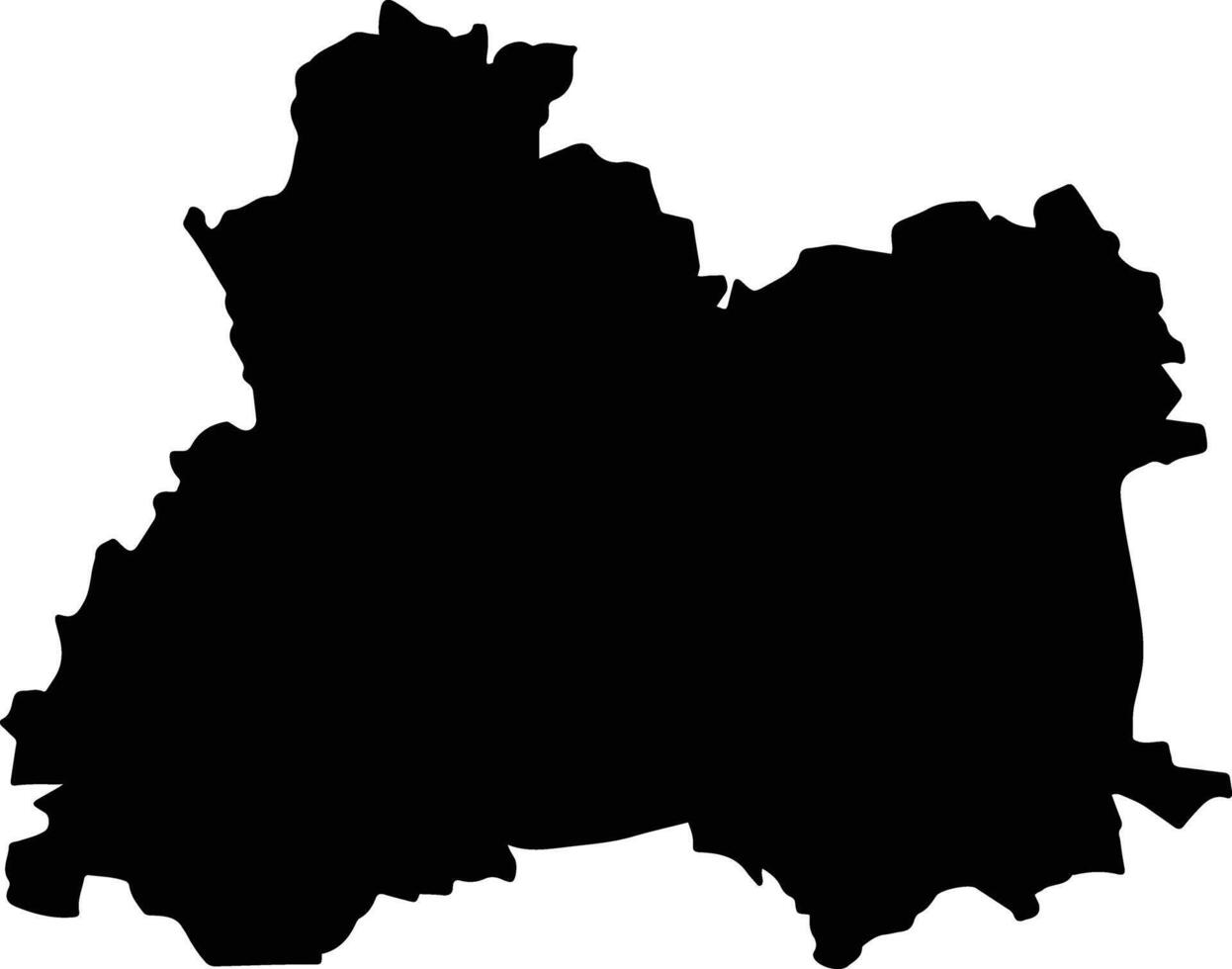 Valle de Santiago Mexico silhouette map vector