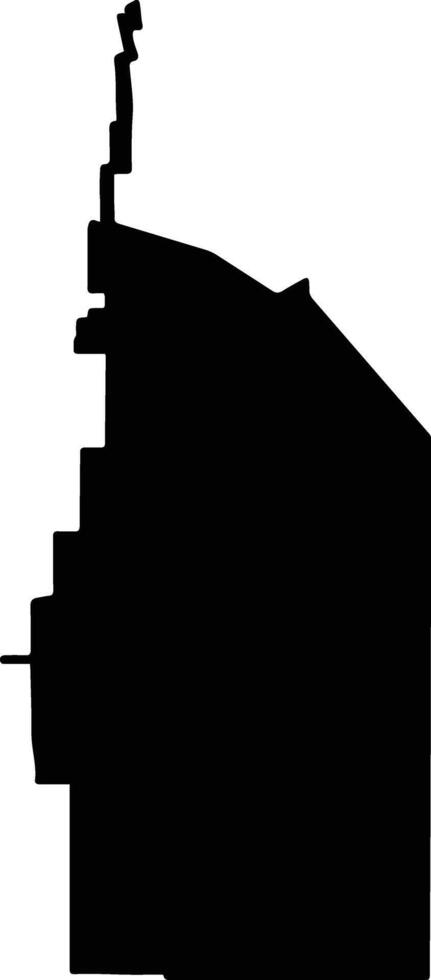 Valle Hermoso Mexico silhouette map vector