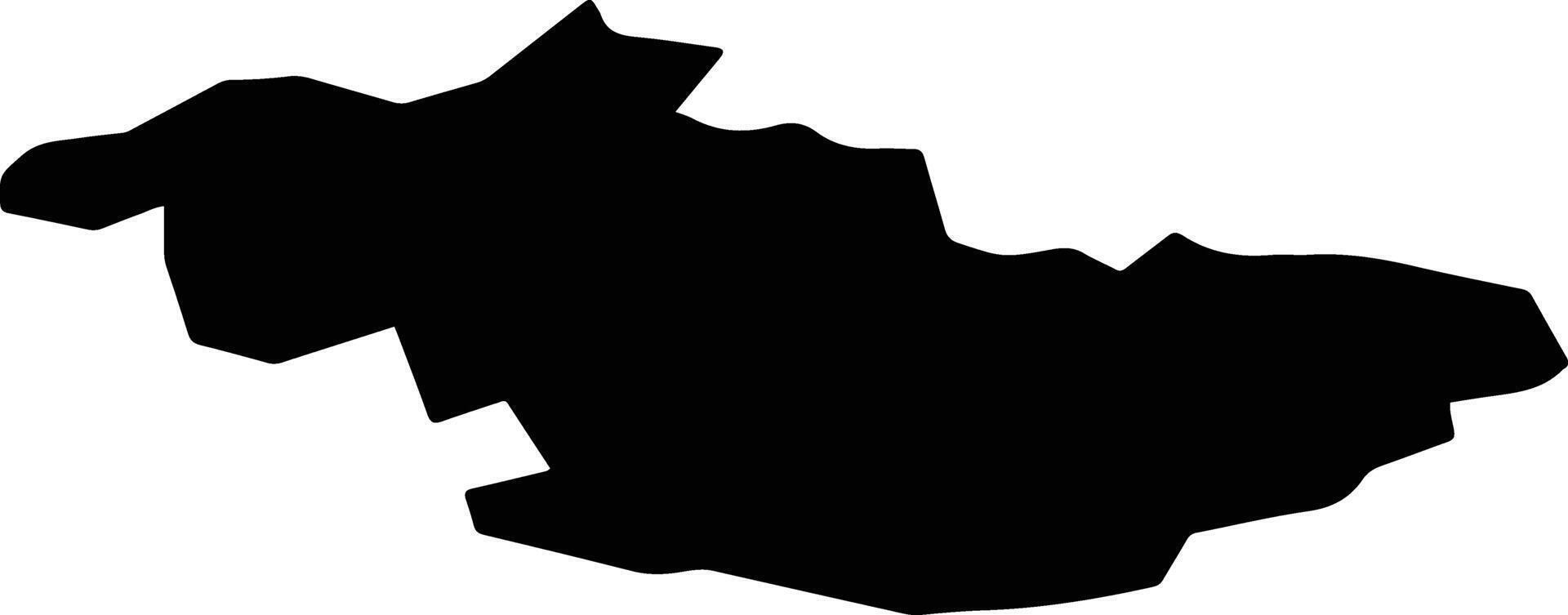 Valozhyn Belarus silhouette map vector