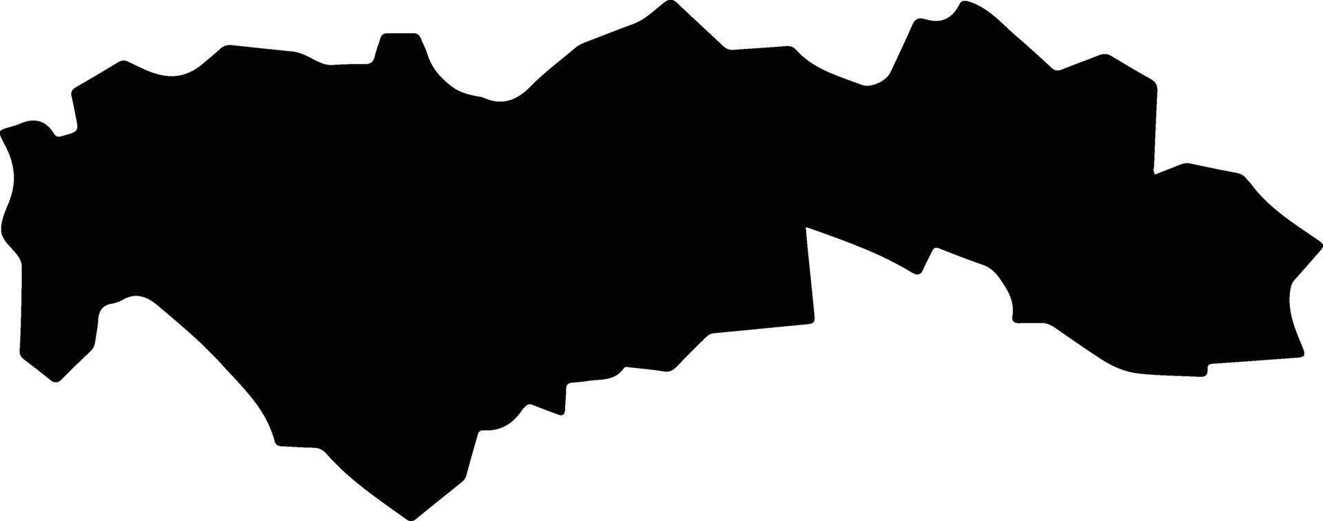 Van Lam Vietnam silhouette map vector