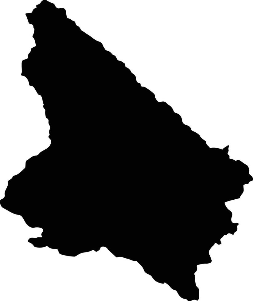 Van Yen Vietnam silhouette map vector