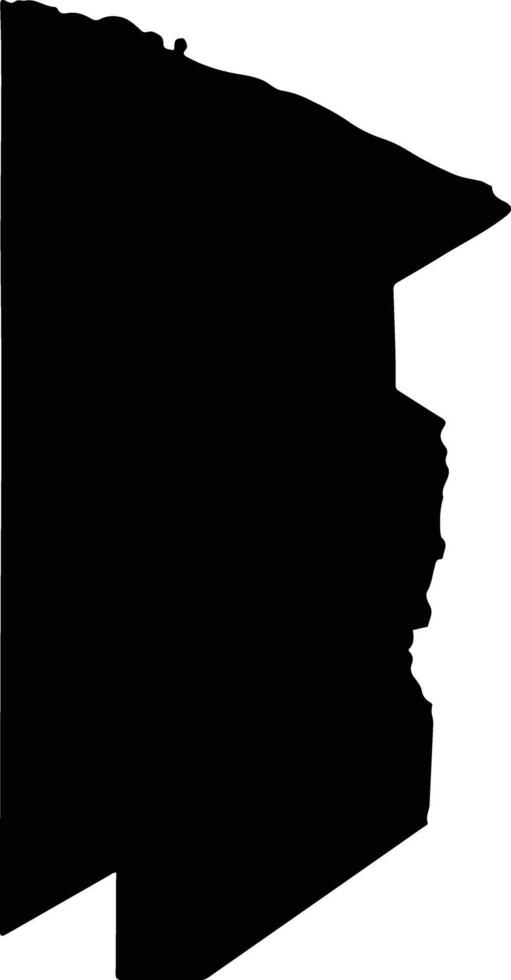Vanimo Green River District Papua New Guinea silhouette map vector