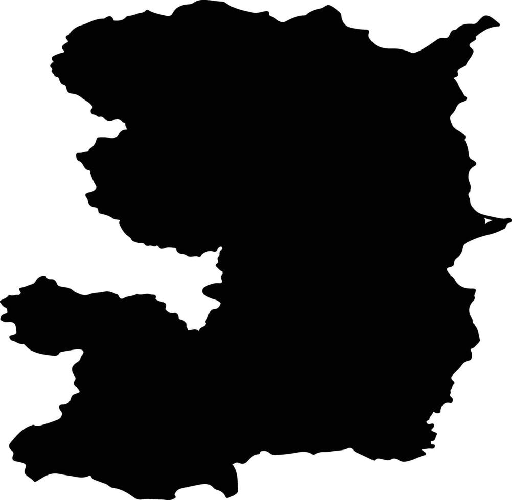 Vaninsky Rayon Russia silhouette map vector