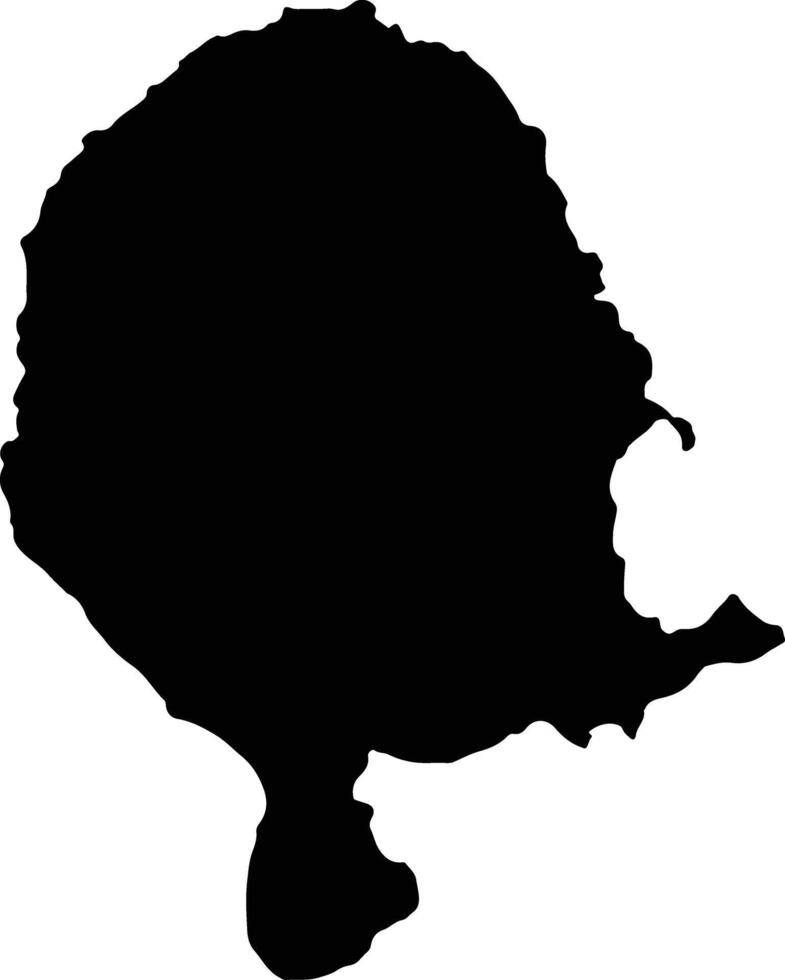 Vanua Lava Vanuatu silhouette map vector