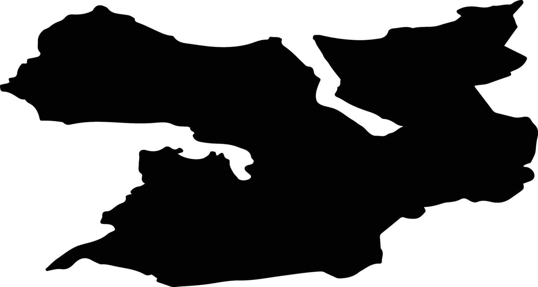 Vanylven nor Norway silhouette map vector
