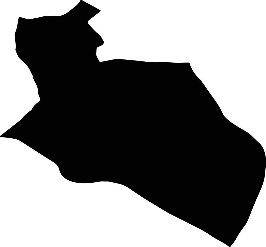 Varamin Iran silhouette map vector