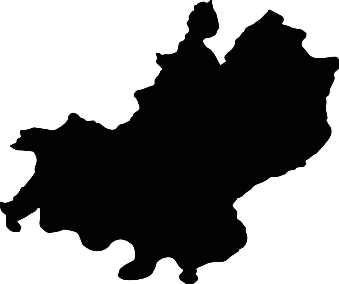 VARADIA DE MURES Romania silhouette map vector