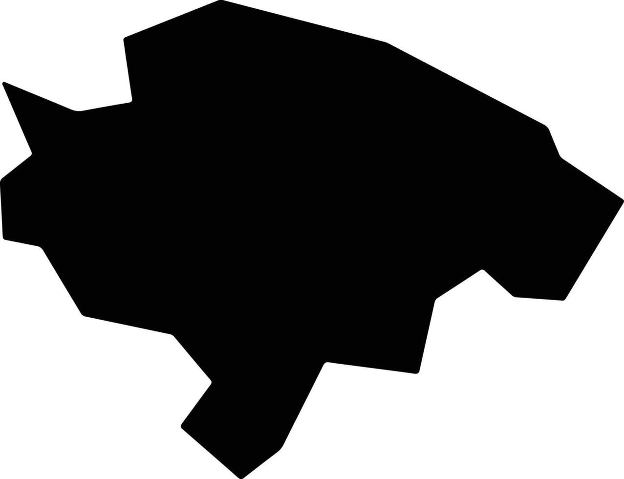 Varginha Brazil silhouette map vector