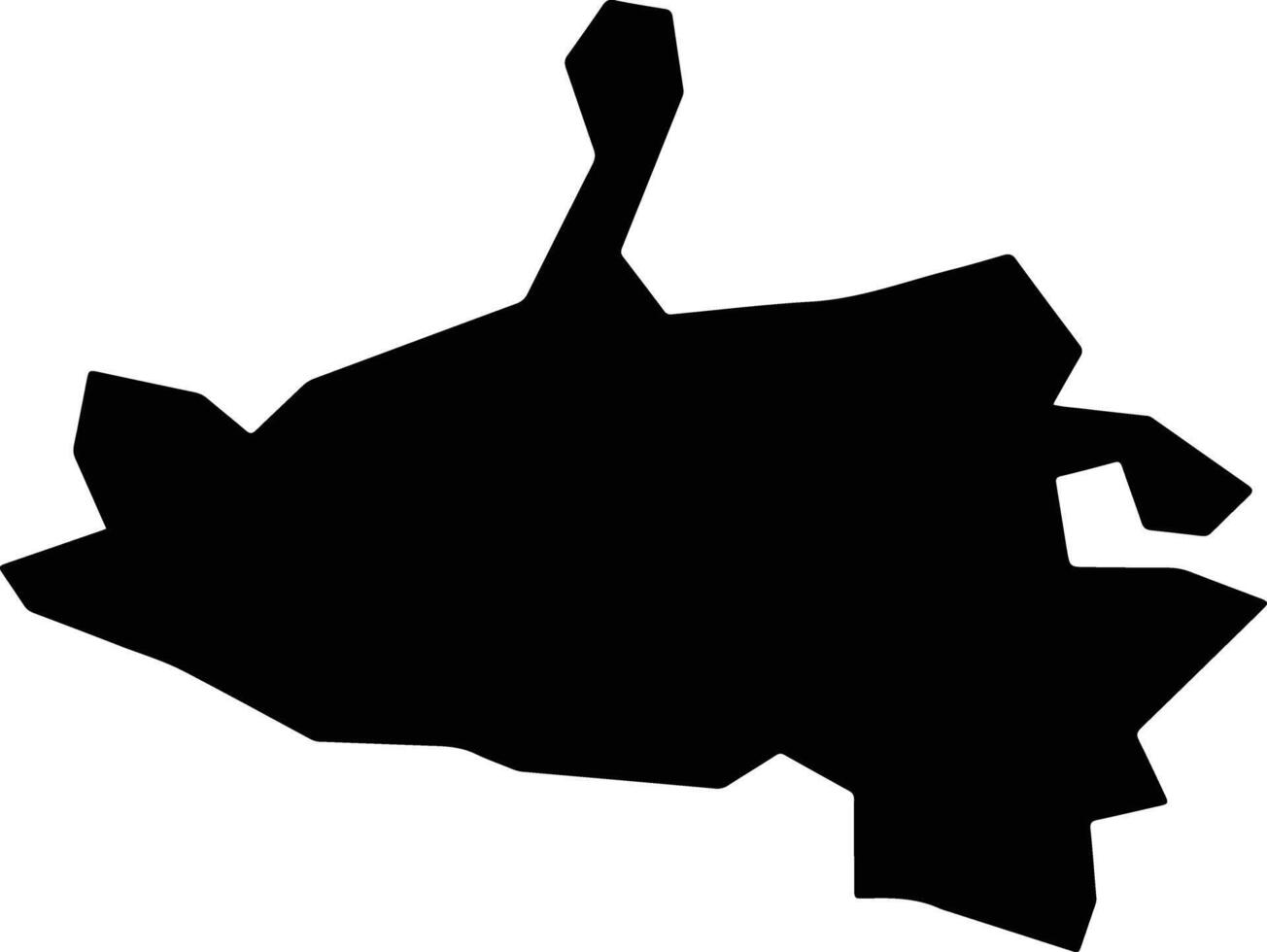 Varvarin Municipality Serbia silhouette map vector