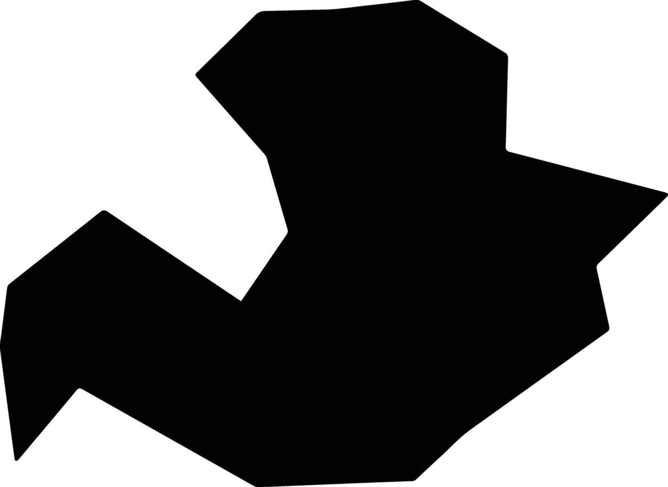 Vasilevo North Macedonia silhouette map vector