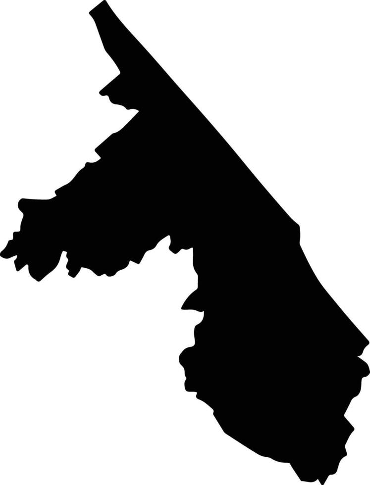 Vega de Alatorre Mexico silhouette map vector