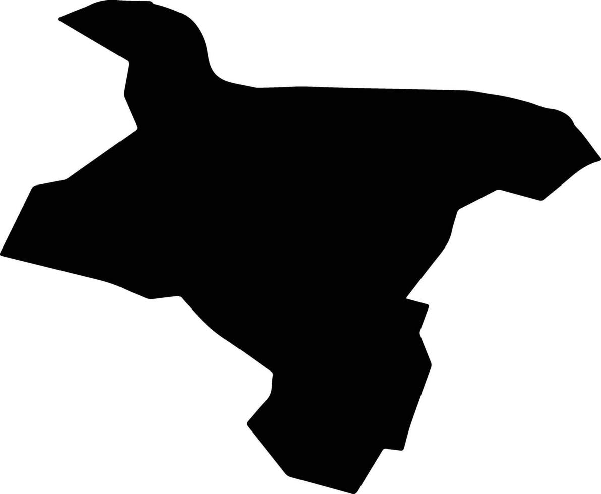 Veliko Gradiste Municipality Serbia silhouette map vector