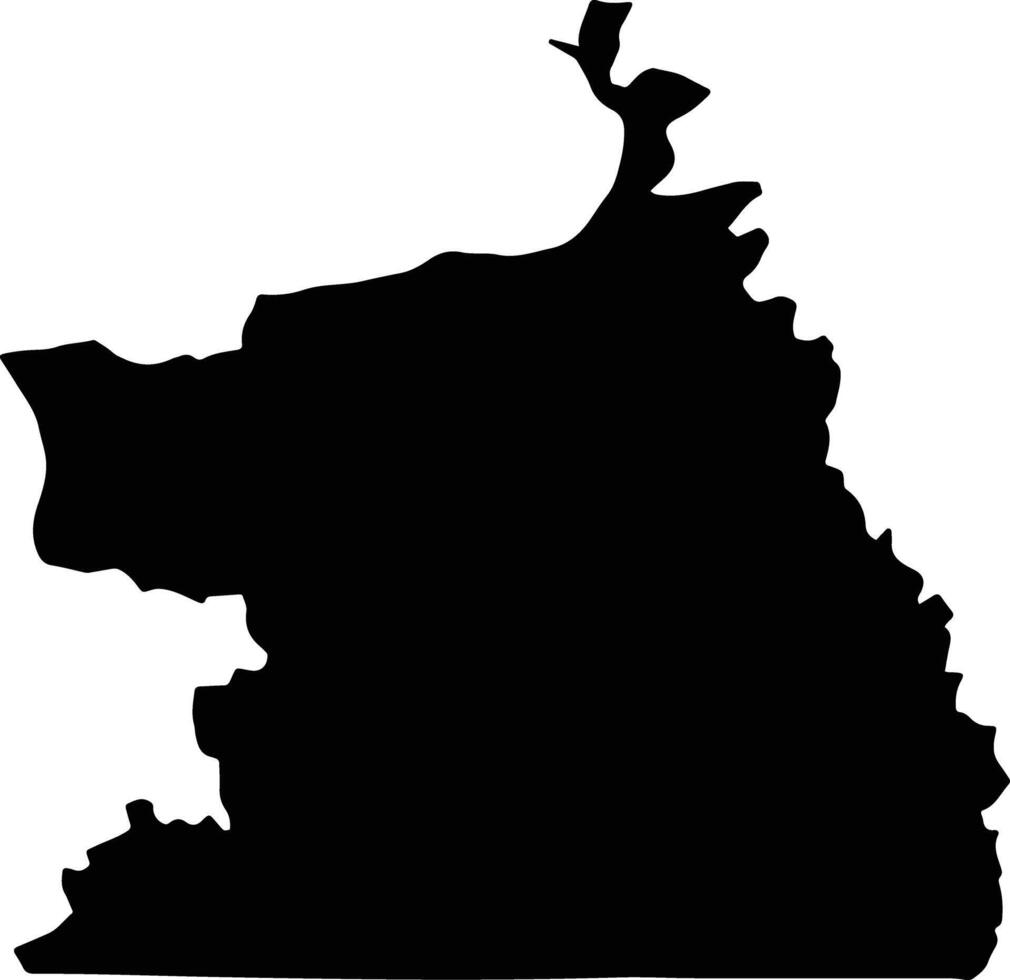 Velingara Senegal silhouette map vector