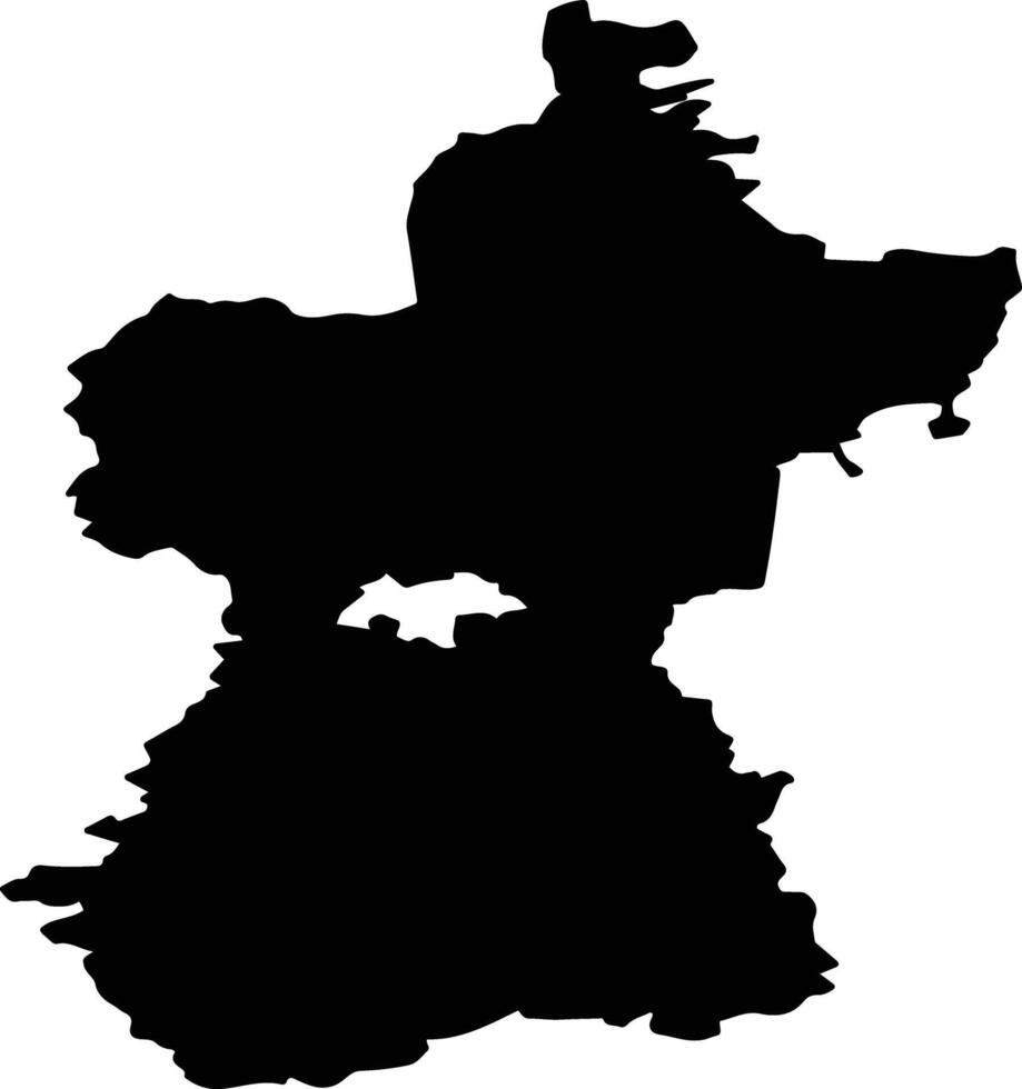 Velikoluksky District Russia silhouette map vector