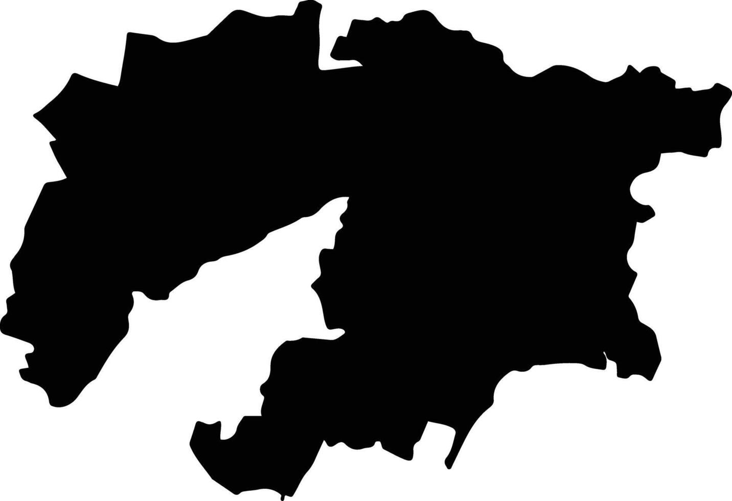 Vellore India silhouette map vector