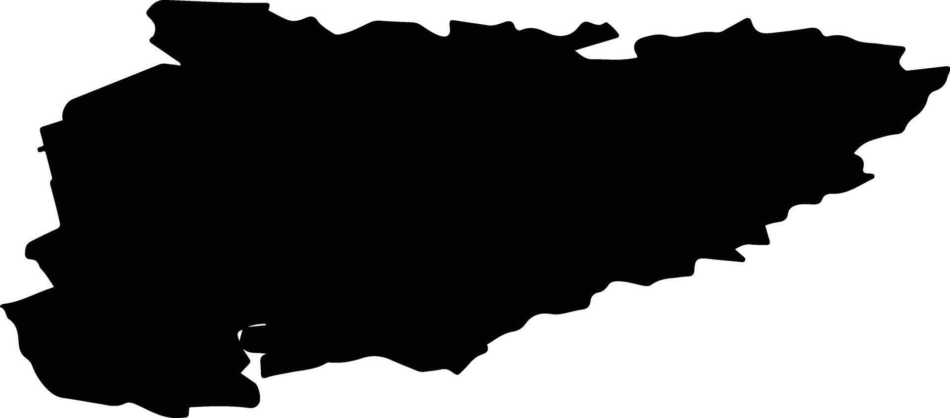 Velizhsky District Russia silhouette map vector