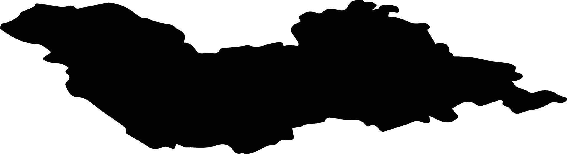 Vereshchaginsky District Russia silhouette map vector