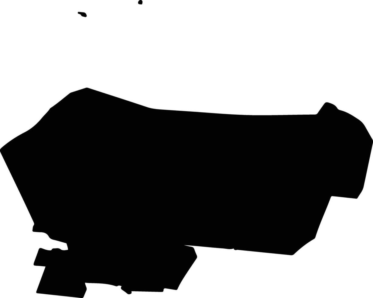 Verkhnekamsky District Russia silhouette map vector