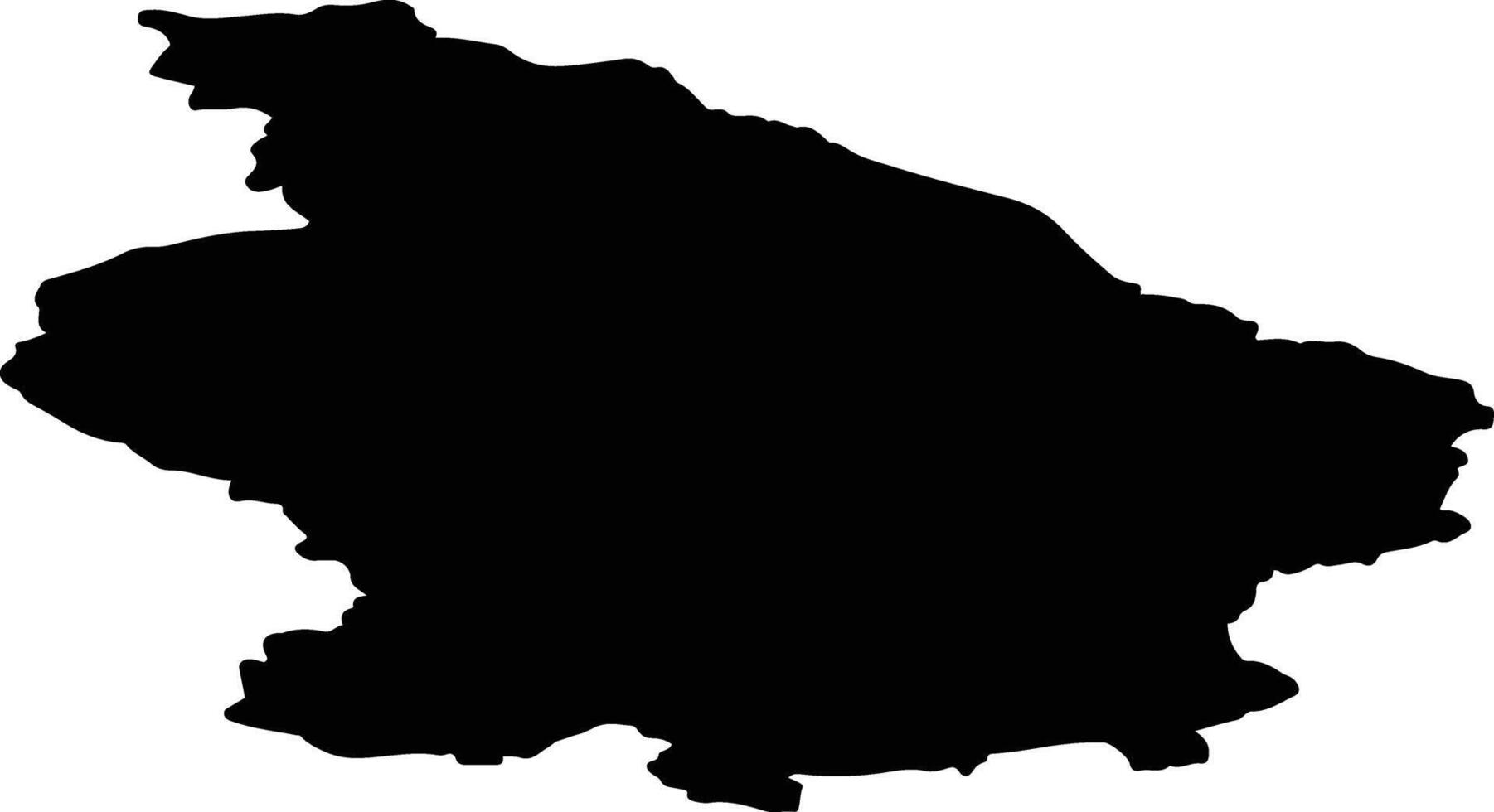 Verkhnekolymsky Ulus Russia silhouette map vector