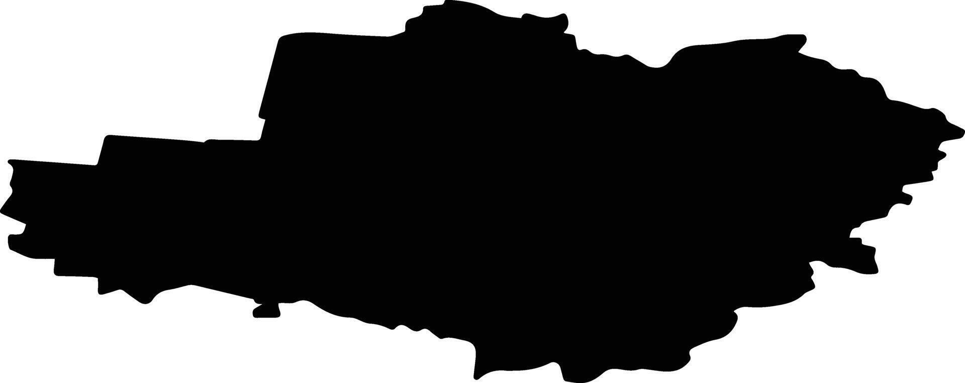 Verkhoshizhemsky District Russia silhouette map vector