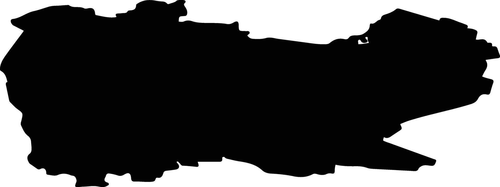 Verkhovazhsky District Russia silhouette map vector