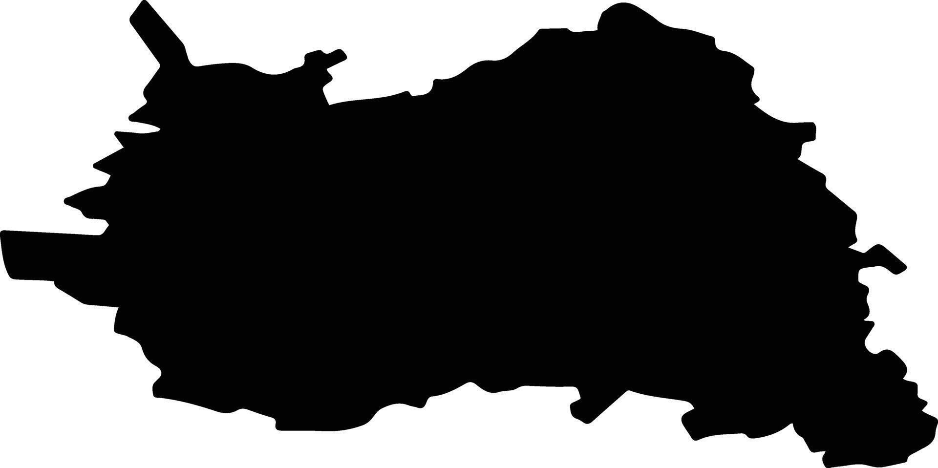 Veshkaymsky District Russia silhouette map vector