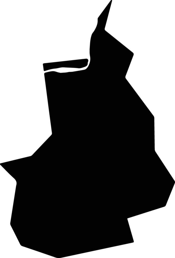 VI 1 East Berbice W Canje Guyana silhouette map vector