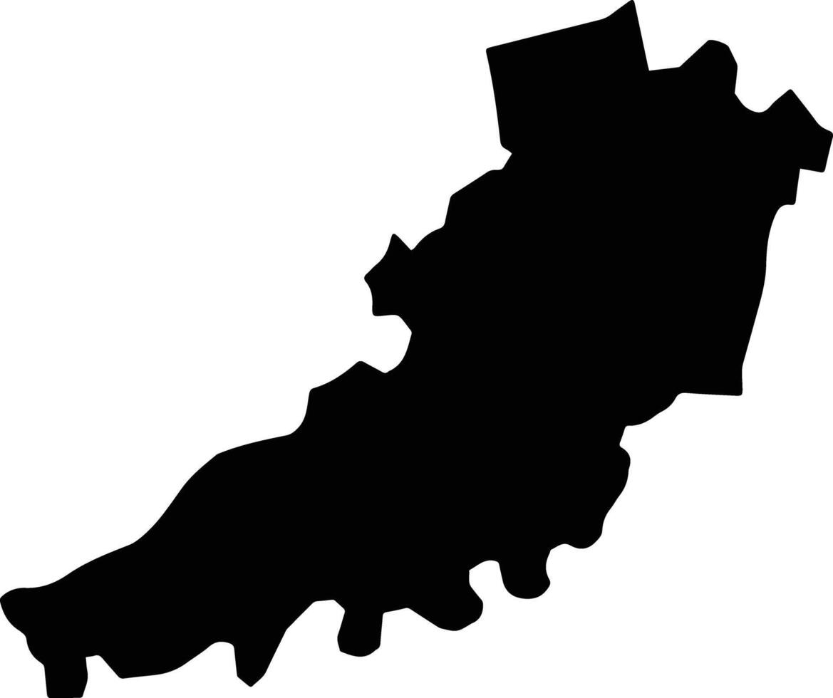 Vi Thanh Vietnam silhouette map vector