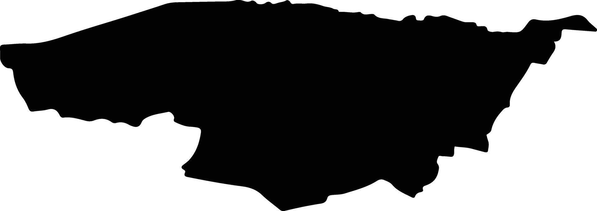 VICOVU DE SUS Romania silhouette map vector