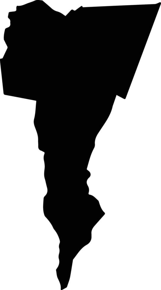 Victoria Saint Lucia silhouette map vector