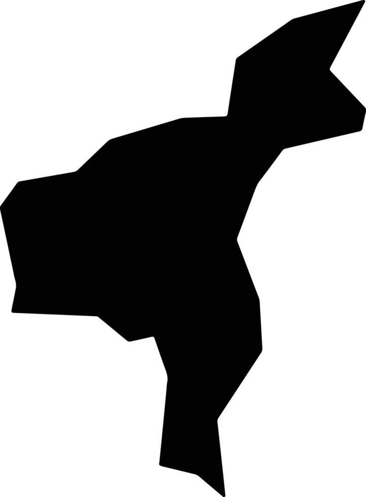 Vidal Ramos Brazil silhouette map vector