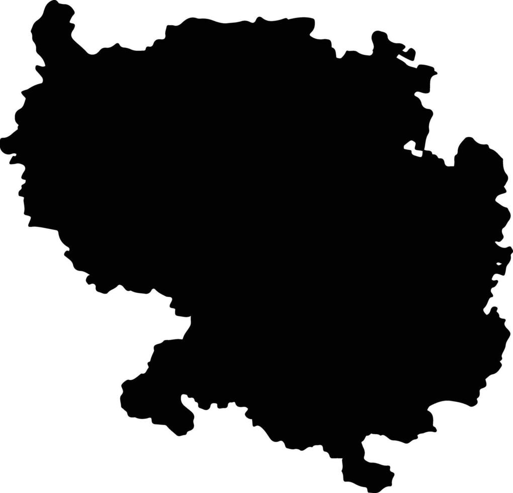 Vidisha India silhouette map vector