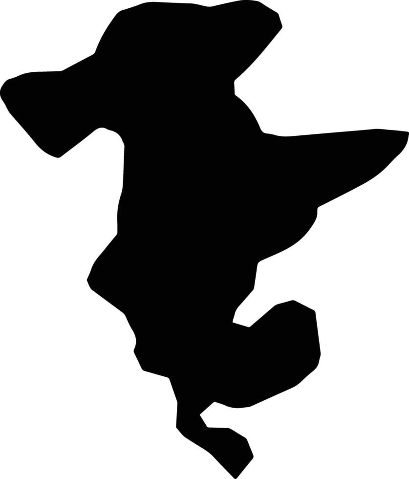 Viengkham Laos silhouette map vector