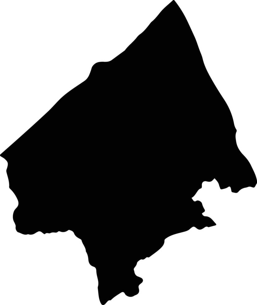 Viengphoukha Laos silhouette map vector
