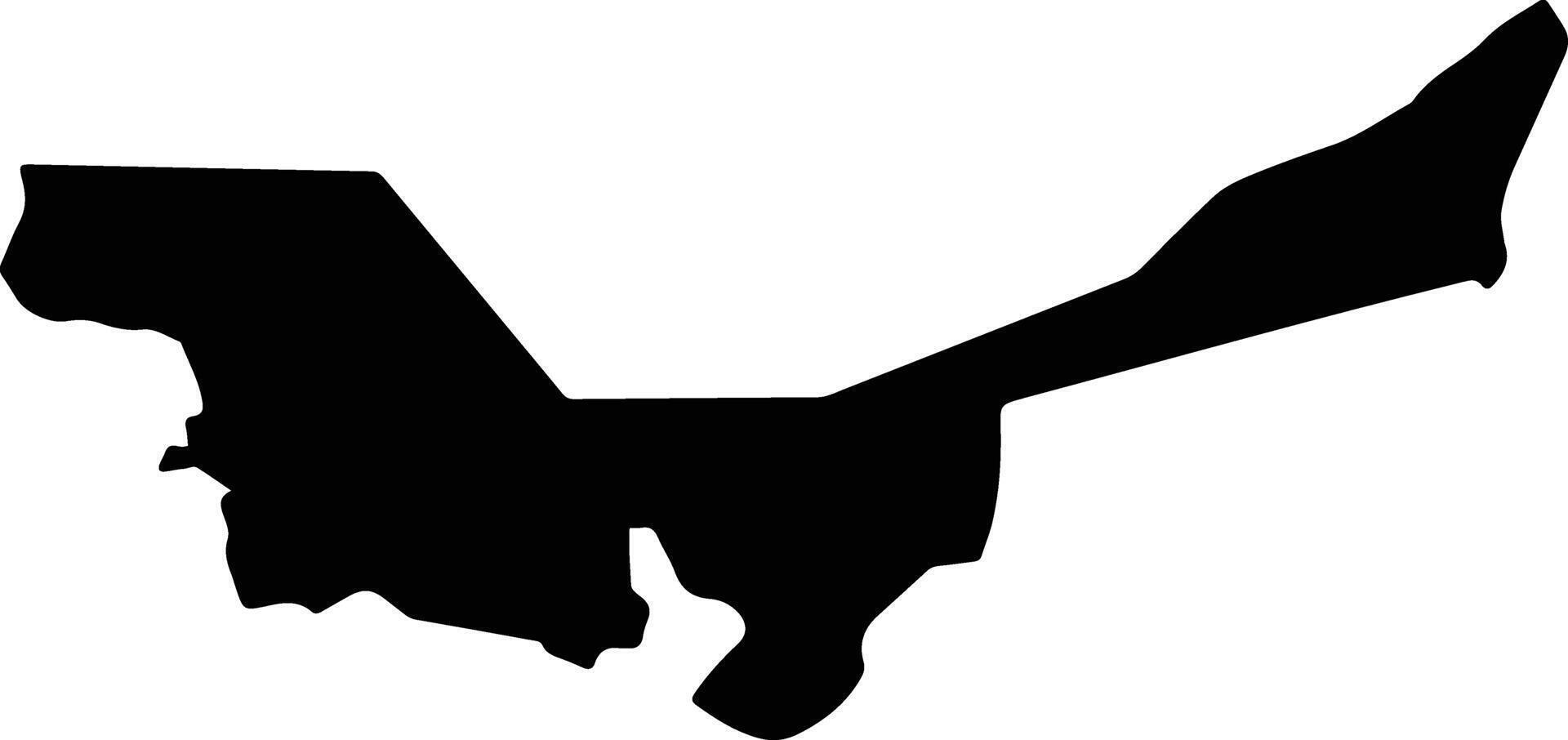Vigie Saint Lucia silhouette map vector