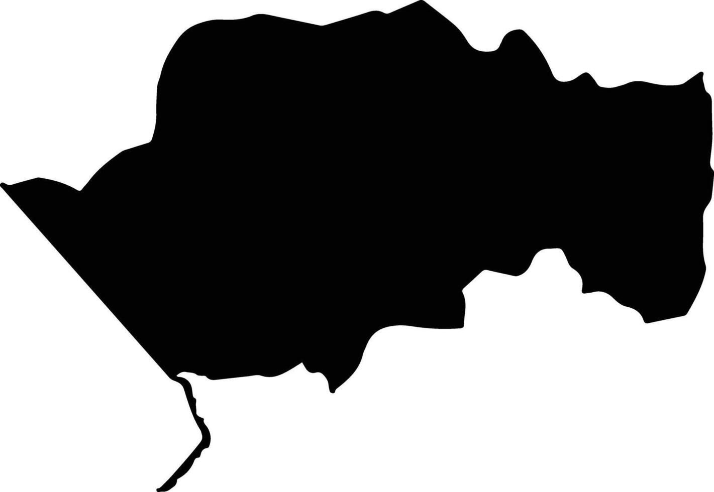 VII 2 Mazaruni L B E Rive Guyana silhouette map vector