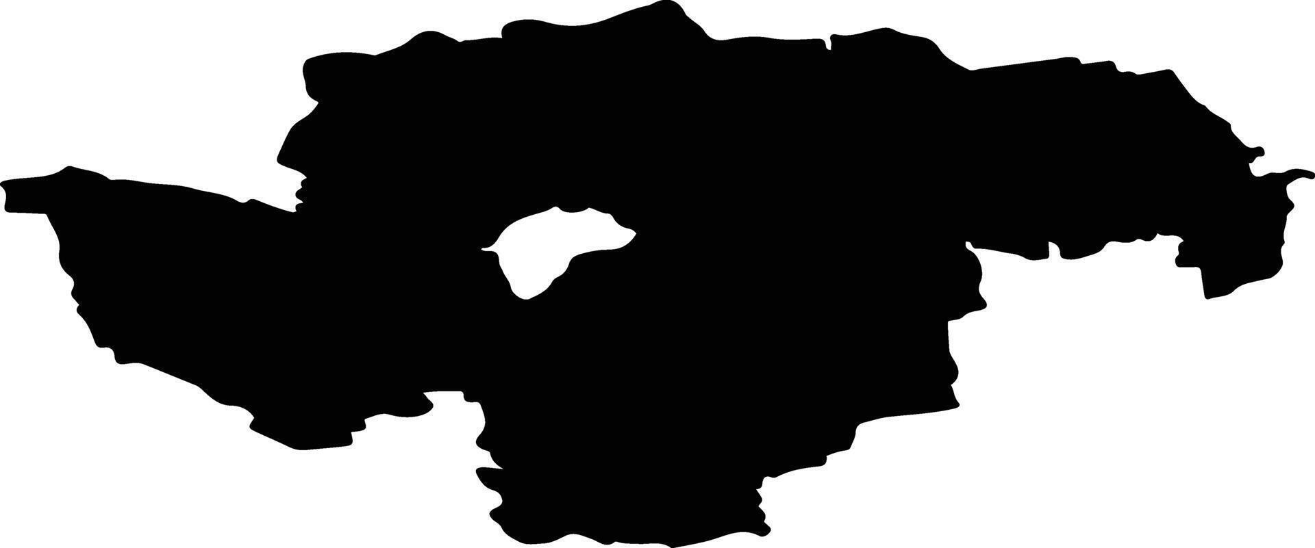 Viljandi vald Estonia silhouette map vector