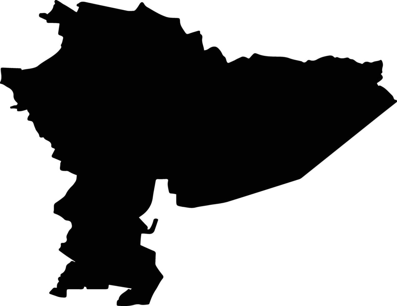 Villa de Cos Mexico silhouette map vector