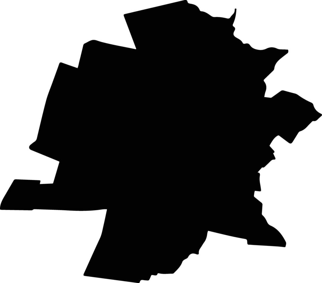 Villa Hidalgo Mexico silhouette map vector